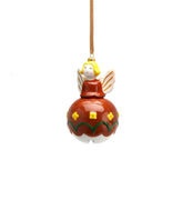 Decoro Angelo campana Rosso | Decori natalizi da appendere EDG - 019463-rosso