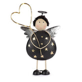 Angelo stella in metallo con cuore Led H37 - 1224776