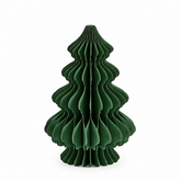 Decoro Pino Origami New Verde EDG Enzo De Gasperi H 20 × Ø 13 cm in carta pieghettata tridimensionale.