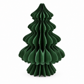 Decoro Pino Origami New Verde EDG Enzo De Gasperi H 40 × Ø 26 cm in carta pieghettata tridimensionale, albero di Natale stilizzato verde.