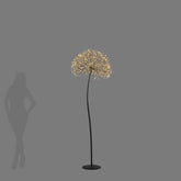 Decoro Tarassaco Rich Nero H 210 × Ø 60 cm con 1200 MicroLED Luce Calda – EDG Enzo De Gasperi