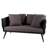 Divano Stringhe Due Posti Grigio Antracite EDG | Arredo di design outdoor - 740657