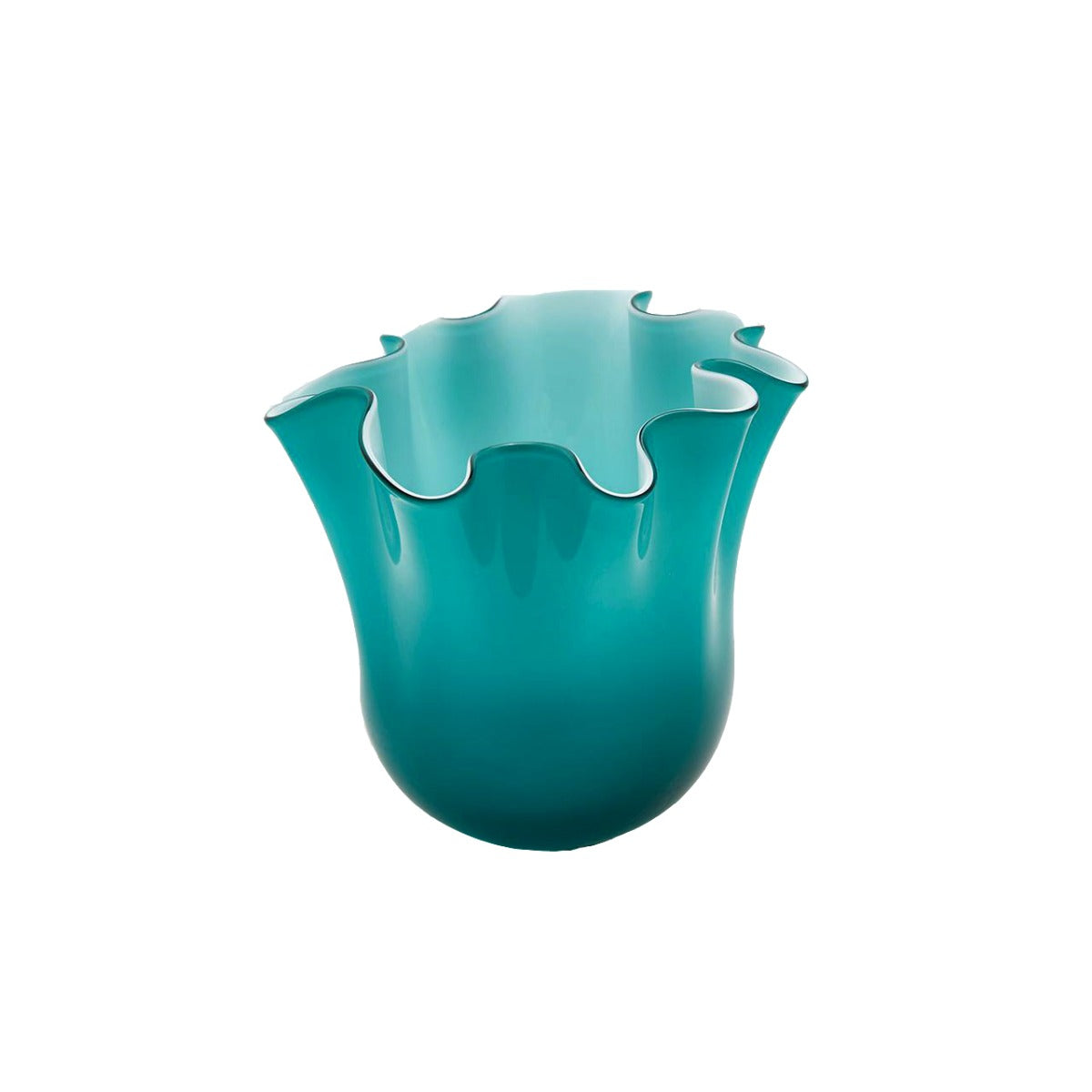 Vaso Drappo Turchese H14 D17 - 108331