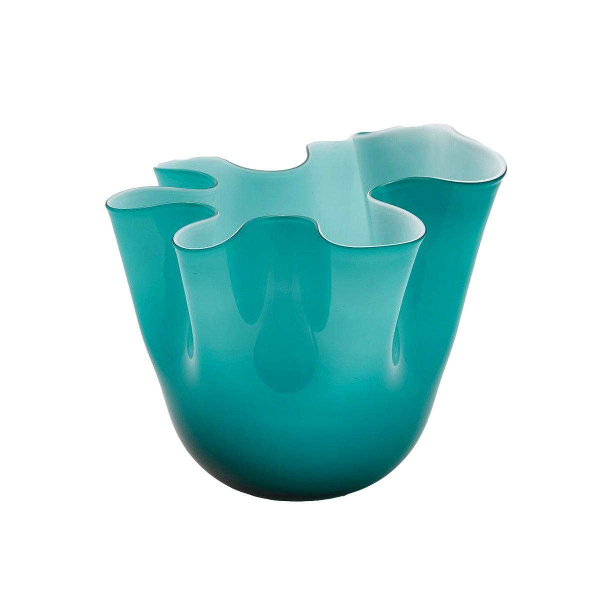 Vaso Drappo Turchese H18 D21 - 108330