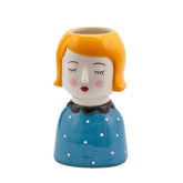 Vaso faccia lady con caschetto - 017196