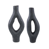 Fabioly - Vaso organico in ceramica grès nera - CONFIG0392