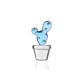 Fermacarte in vetro Borosilicato Cactus Blu Collezione Desert Plant Ichendorf Milano - 09352111