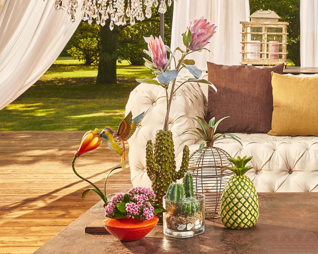 Fiore artificiale di Protea rosa H70 - 214263