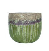 Vaso Kaysa Green | Vaso in terracotta doppio colore realizzato a mano - 702576