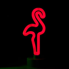 Lampada a batteria decorativa neon LED Fenicottero H23,5 - 91451-fenicottero