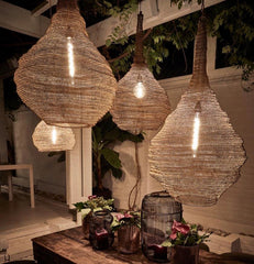 Lampadario a goccia in rete metallo marrone H70 - 713893