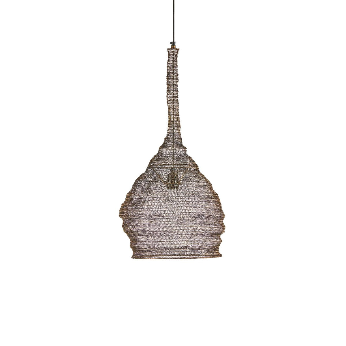 Lampadario a goccia in rete metallo marrone H70 - 713893