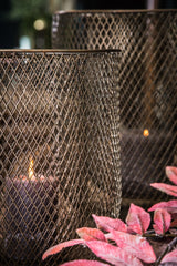 Lanterna Hayden | Lanterna in rete metallica bronzo - 700786