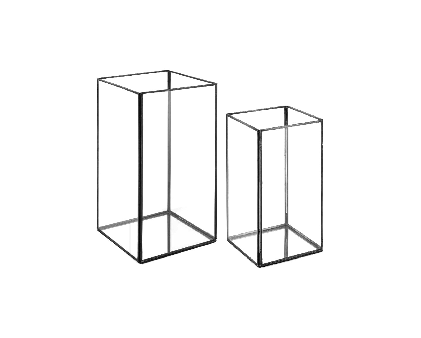 Lanterna Quadrata Aperta Nera - CONFIG0193