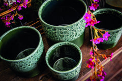 Vaso Leone Blue | Vaso di design con piedini in ceramica - CONFIG0270