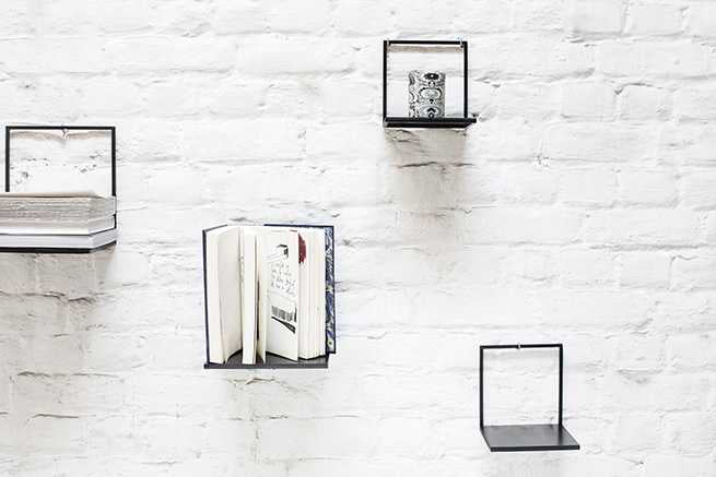 Mensola in ferro di colore nero - CONFIG0274