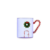 Mug lilla Sweet & Candy Ichendorf Milano con manico a bastoncino di zucchero