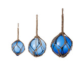 Palla di vetro blu in rete da pesca - CONFIG0142