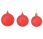Palla Vetro Meridiane : Palline di Natale in vetro rosso - CONFIG0211