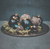 Pallina di Natale Daryl Blue | Palline di Natale in vetro blu - CONFIG0241