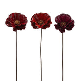Papavero Glossy Ramo – 3 Colori Assortiti – H.70 cm – EDG Enzo De Gasperi
