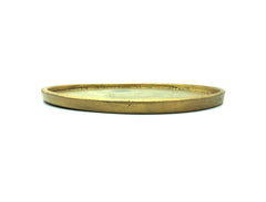 Piatto portacandele in legno oro - 640288