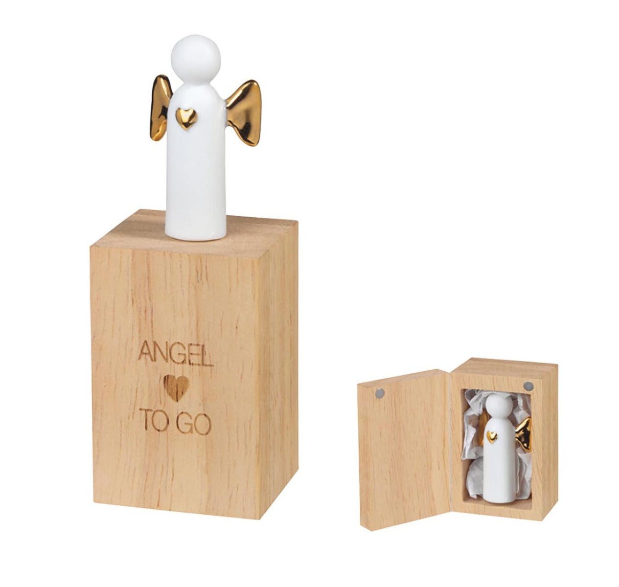 Angelo TO GO con Scatoletta in legno - 4988627