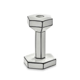 Portacandela in Porcellana Bianco/Nero H15,5 cm – Collezione Carte Blanche - Annebet Philips Per Serax
