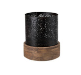 Portacandele H35 in legno e metallo traforato J Line - 85404