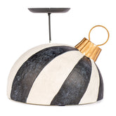 Portacandela Palla di Natale Righe H17 - 1236595