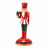 Portacandela Soldatino con Regalo EDG Enzo De Gasperi H 26 × Ø 11 cm in poliresina rosso verde bianco e oro