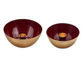 Ciotola Portacandela Charm colore Amaranto e Oro - CONFIG0200