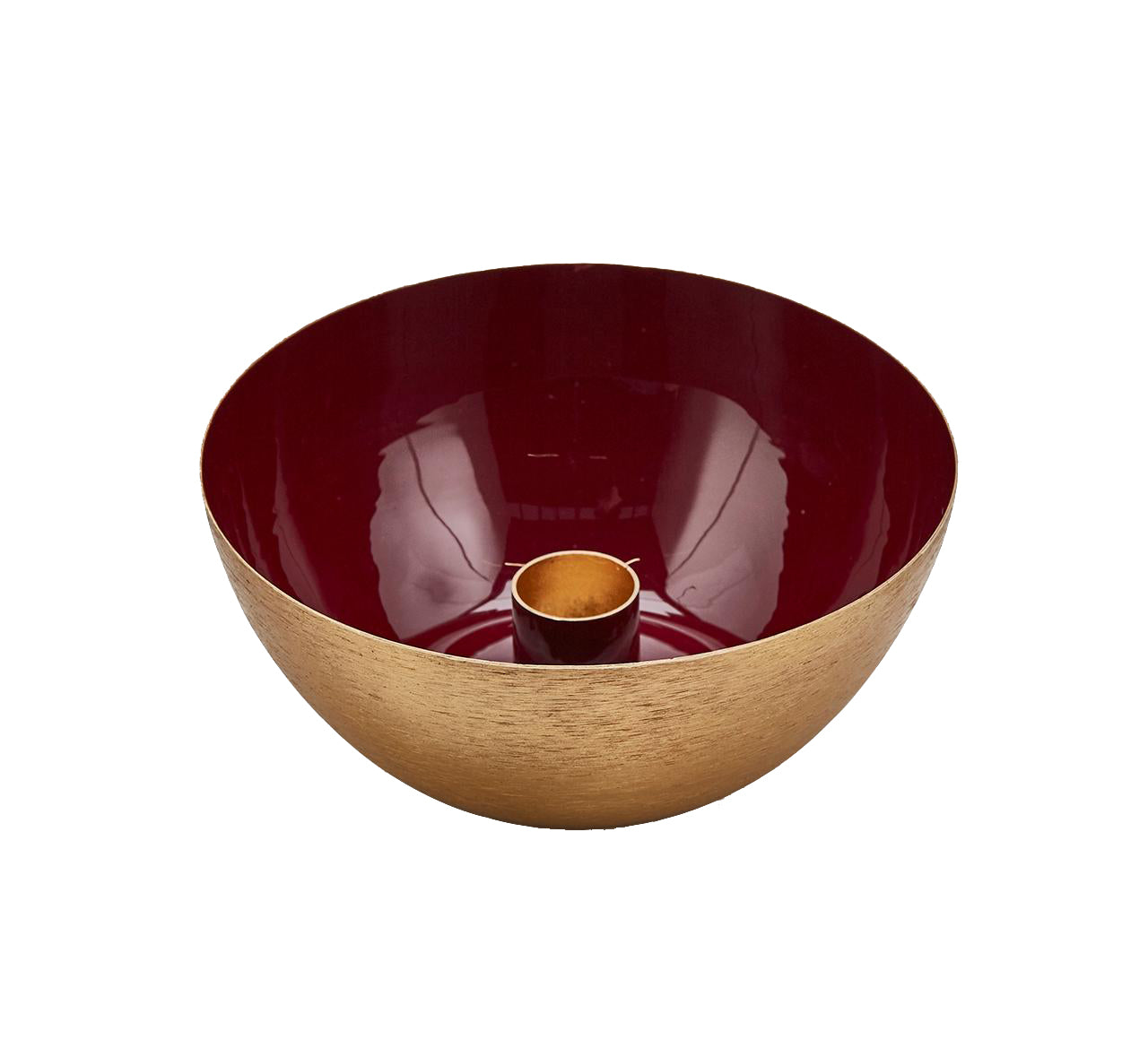 Ciotola Portacandela Charm H6,5 colore Amaranto e Oro - 601602