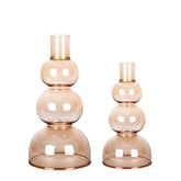 Portacandele Cerchi in Vetro Color Sabbia - CONFIG0438