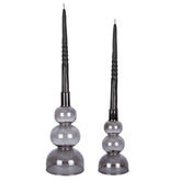 Portacandele Cerchi in Vetro Fumè - CONFIG0437