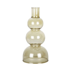 Portacandele Cerchi S in Vetro Verde H16 D8 - PT3892MG