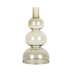 Portacandele Cerchi L in Vetro Verde H20 D10 - PT3893MG