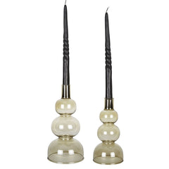 Portacandele Cerchi in Vetro Verde - CONFIG0434