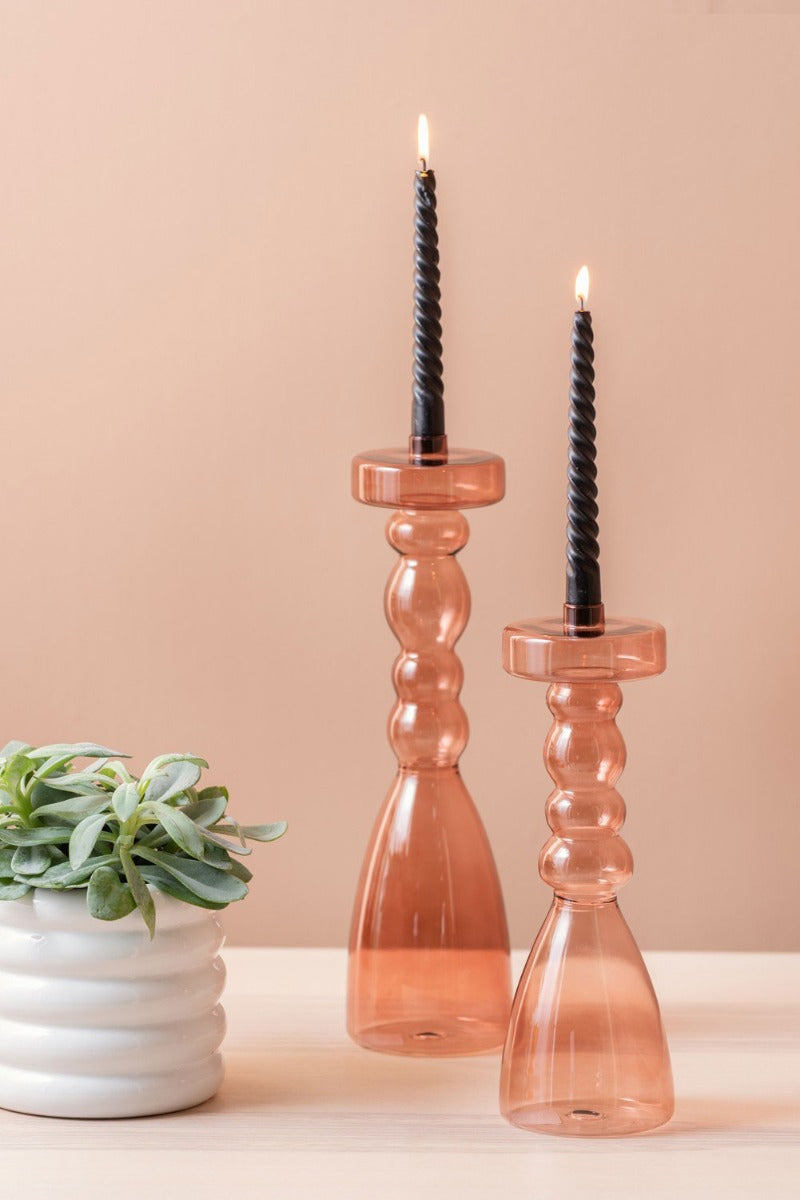 Portacandele Pawn Vetro Rosa Chiaro - CONFIG0432