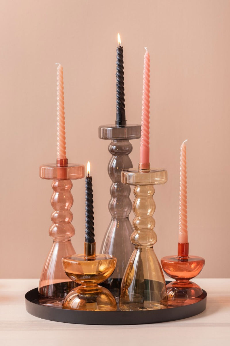 Portacandele Pawn Vetro Rosa Chiaro - CONFIG0432