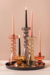 Portacandele Pawn Vetro Rosa Chiaro - CONFIG0432