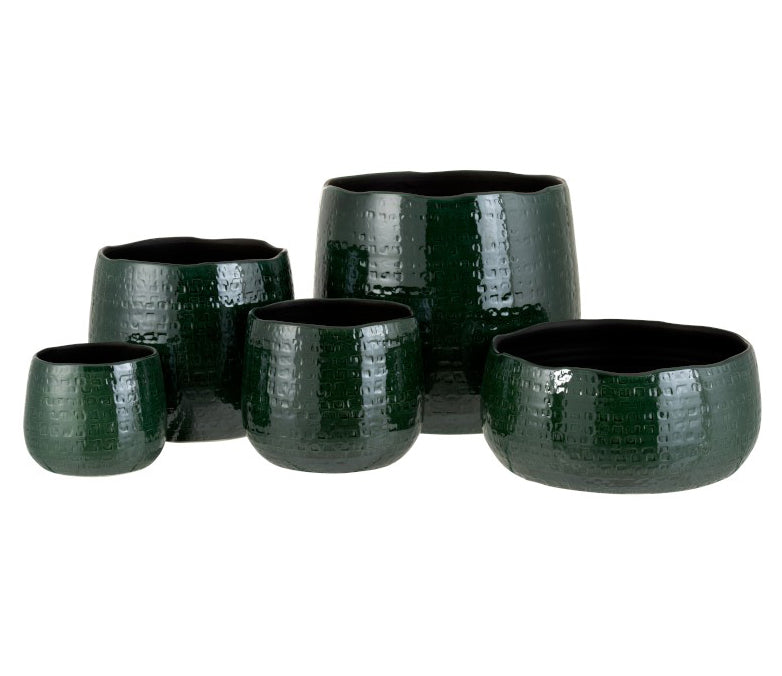 Vaso Motivo : Portavaso in ceramica smaltato verde - CONFIG0140