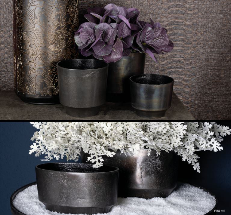 Carb - Portavaso in alluminio nero - CONFIG0308