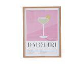Wall Art Daiquiri – Present Time | Quadro Decorativo H41,5 X L31,5 con Ricetta Cocktail per Cucina o Angolo Bar - PT4286