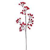 Ramo artificiale di Ilex H58 | Rami natalizi decorativi - 680380