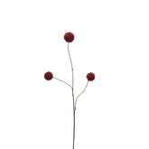 Ramo Ilex Sfere Rosso X3 H 80 cm