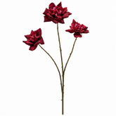 Ramo Rosa Bordeaux X3 Fiori EDG Enzo De Gasperi H 80 cm