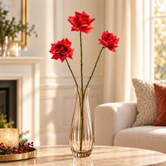 Ramo Rosa Rosso X3 Fiori EDG Enzo De Gasperi H 80 cm ambientato