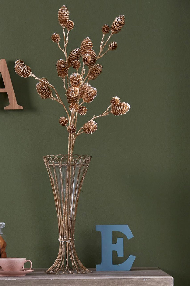 Ramo con Pigne Oro : Rami artificiali decorativi - 232616