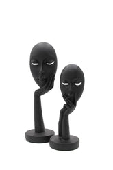 Scultura Maschera Nera su Mani | Sculture Moderne di Design - CONFIG0279